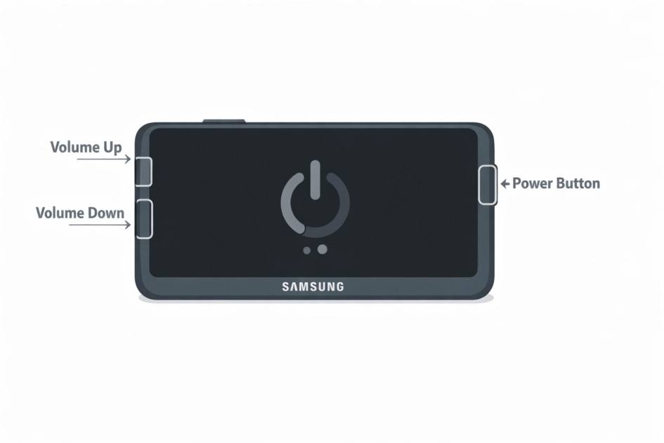 Comment éteindre un Samsung (même sans écran tactile) Smartphone Samsung avec écran noir en cours d'extinction forcée