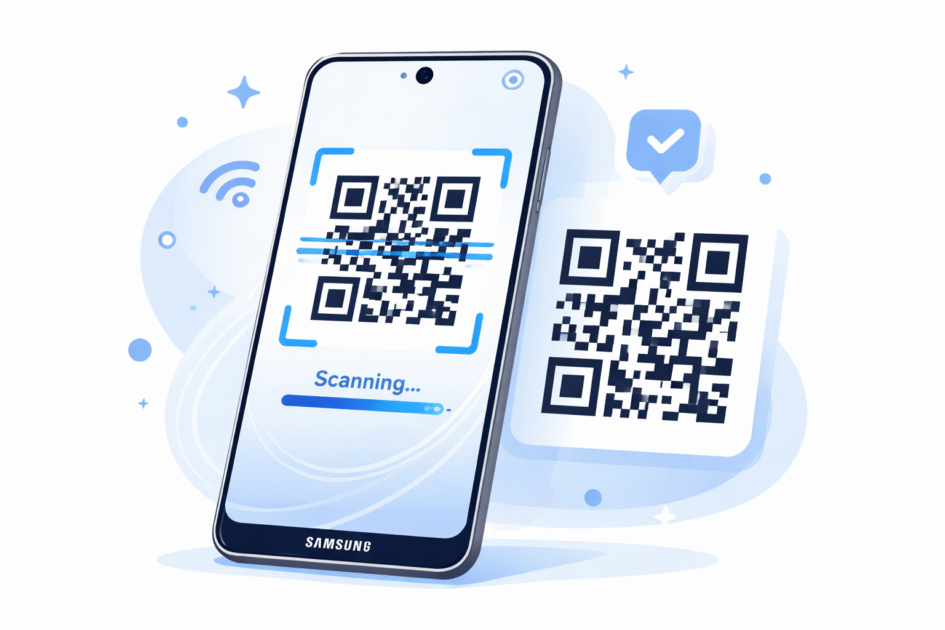 Comment scanner un QR code sur Samsung numérisation du code qr en cours